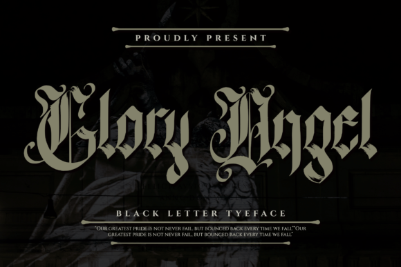Glory Angel: A Bold Black Letter Font for Striking Designs