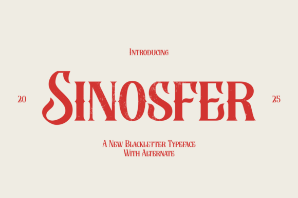 Sinosfer: A Modern Blackletter Typeface for Bold Projects