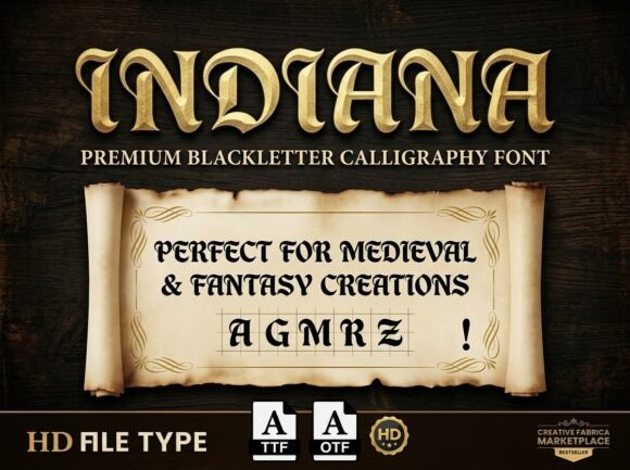 Unearthing Indiana: A Calligraphy Font with a Hunter's Spirit