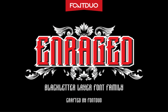 Unleash Bold Identity with the Enraged Blackletter Font